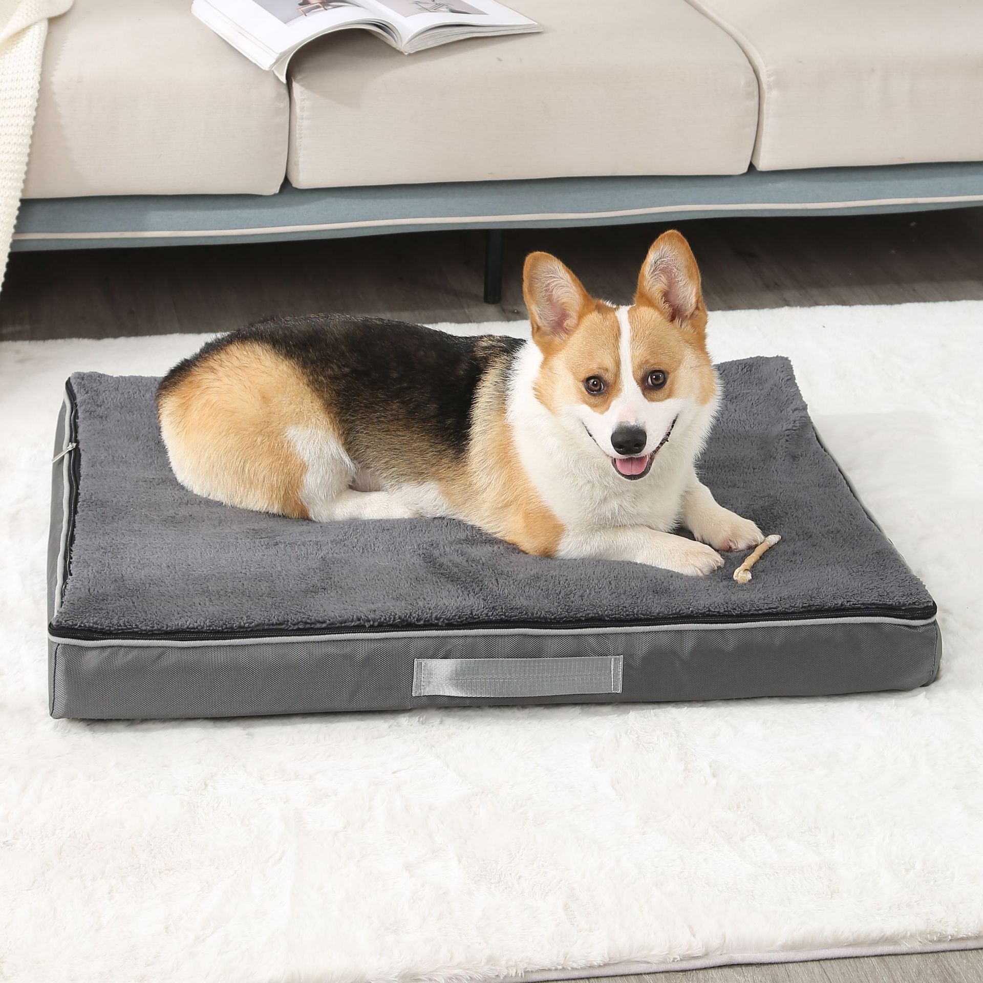 Big Pet Bed, Plush Memory Foam Dog Bed For Large Dog Removable Washable Dog Mattress Pet Mat, Nonslip Egg Kennel Pad Cat Sofa