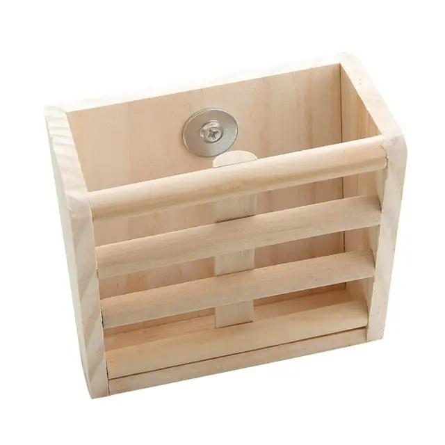 Wooden Grass Rack And Food Box Rabbit Chinchilla - Ky166 Wooden Straw Rack