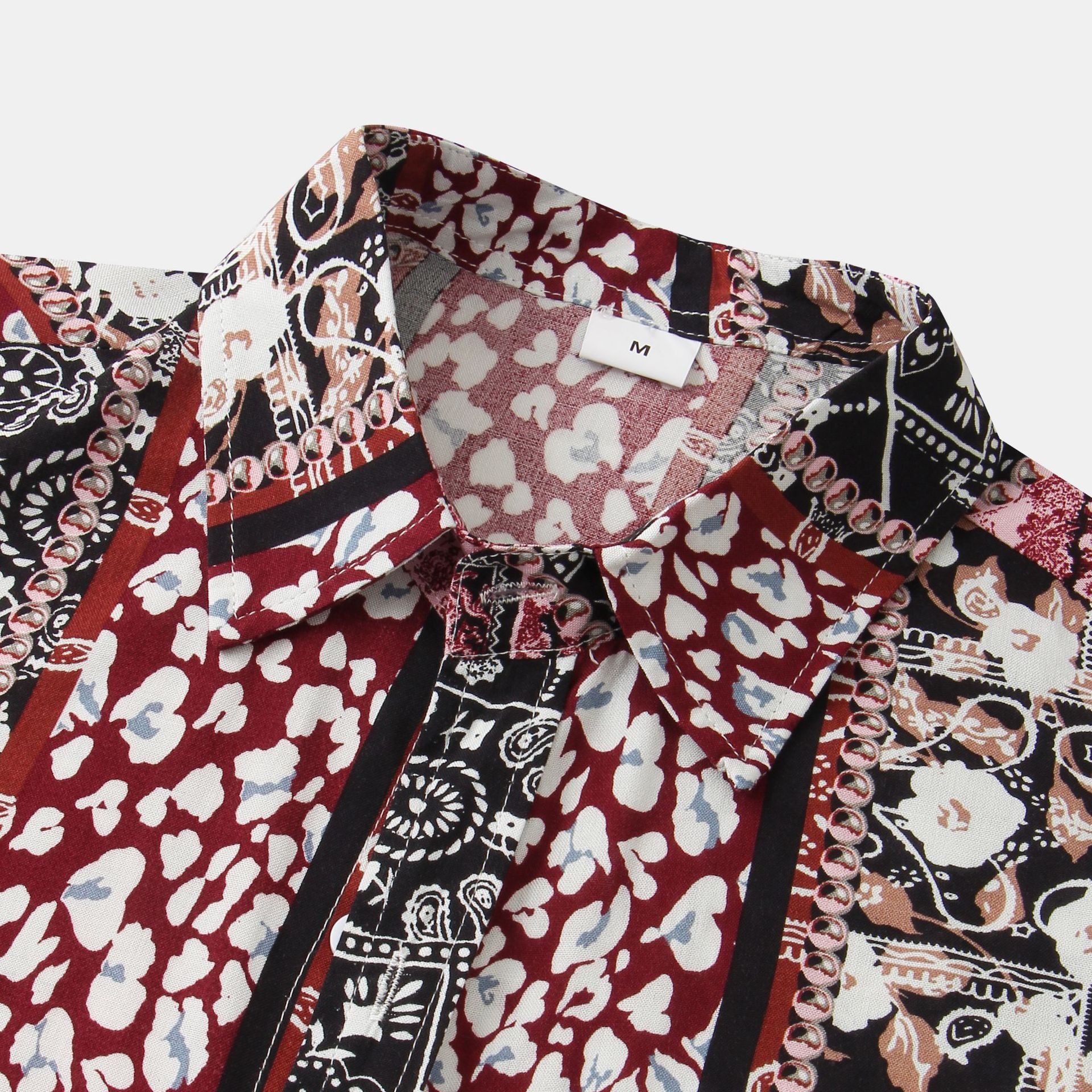 Title 7, camisa de manga corta floral casual para hombre