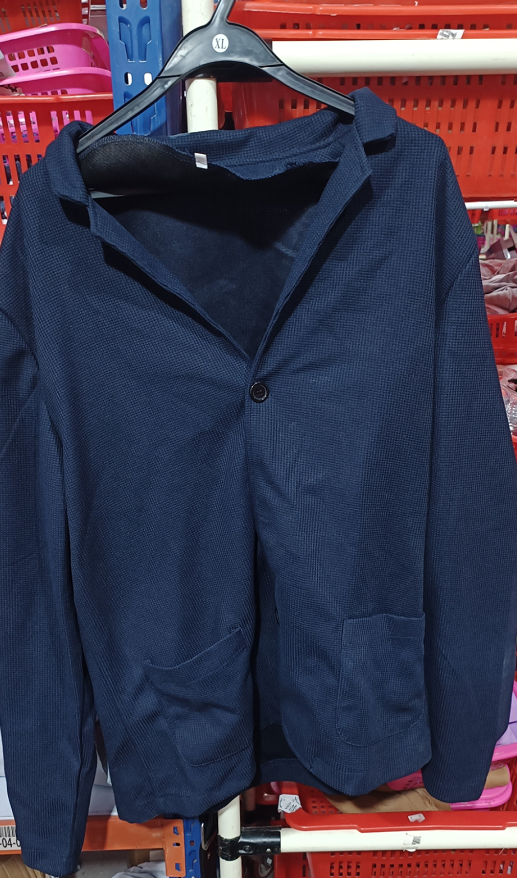 Color Blocked Slim Stand Collar Long Sleeve Knitted Coat