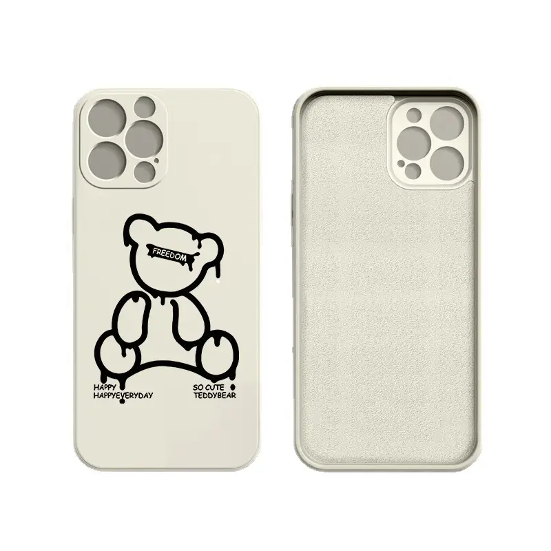 Fashion Bear Print Phone Case Protective Cover