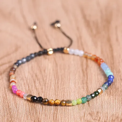 Seven Chakra Bracelet, natural stone