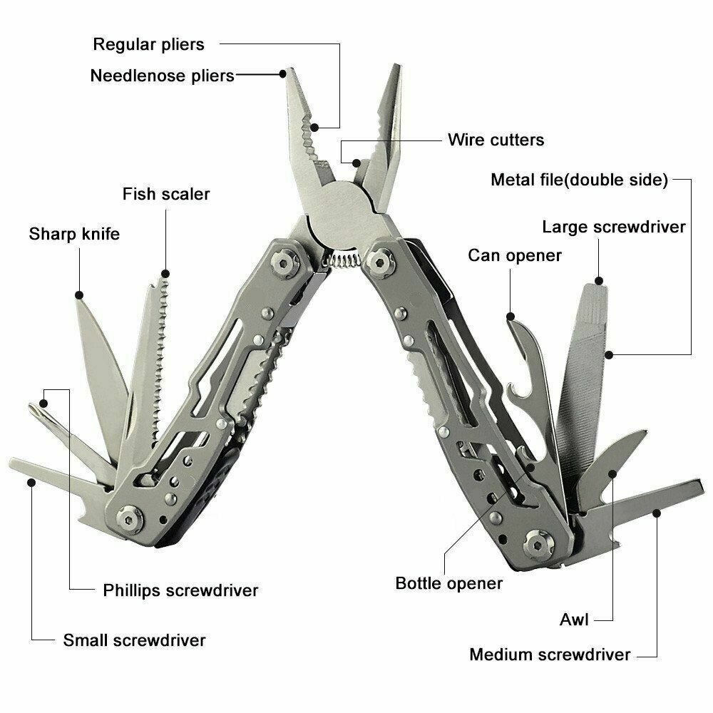 Multifunctional Stainless Steel Multi-tool Pocket Pliers Saw Folding Pliers... 5