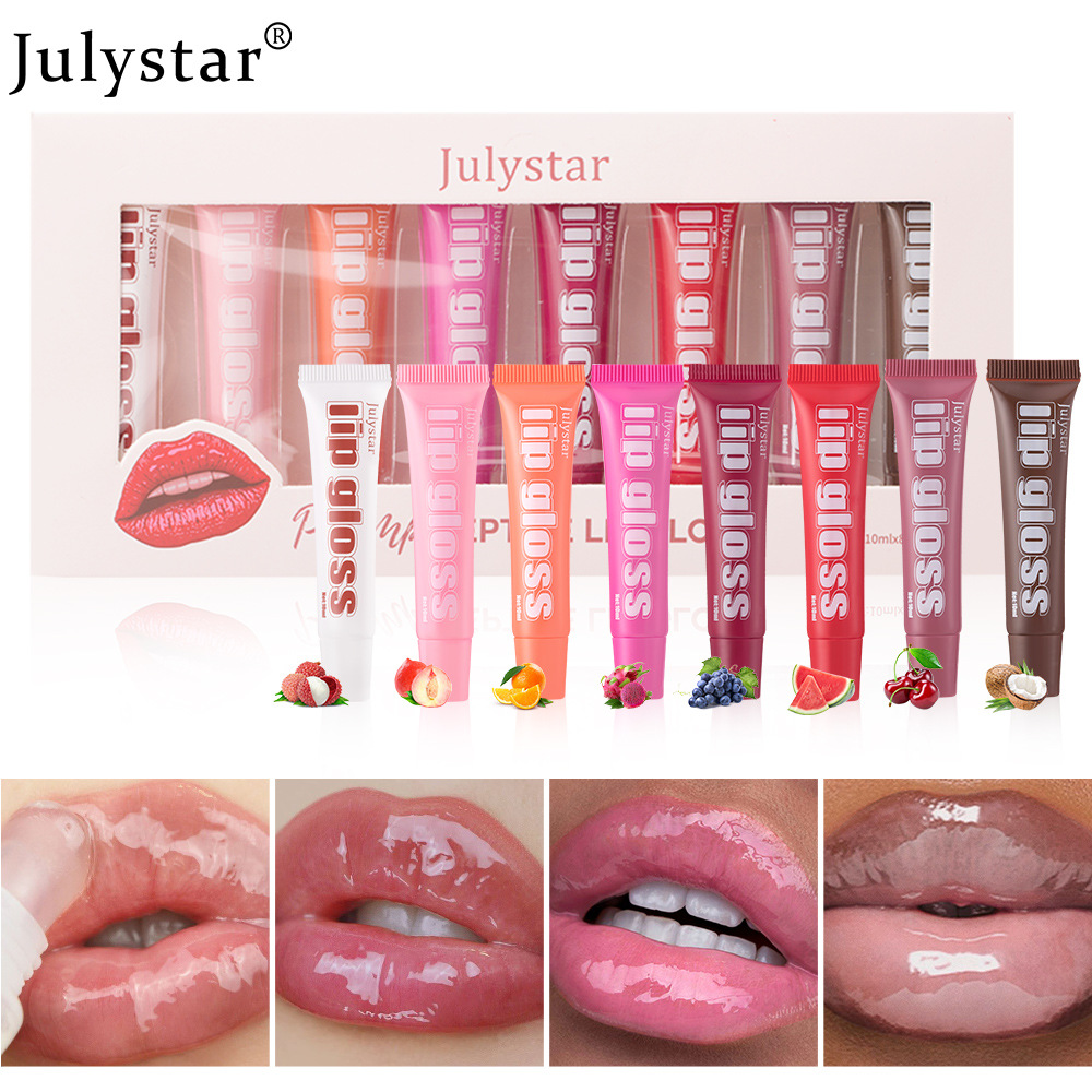 Fruit Flavored Long-lasting Moisturizing Lip Gloss, Moisturizing And Transparent, 8-pack Moisturizing Lip Gloss, Lip Makeup 3