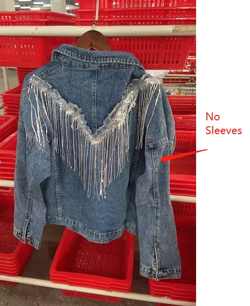 Fringed Denim Jacket Women'S Short Loose Top Blue - Shop at LoveMi