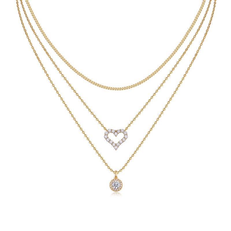0.5 Carat Luxury Fashion Minimalist Trend Jewelry Silver Pendant Necklace With Top-quality Morganite, S925 Silver Electroplated With Gold