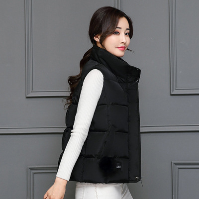 Fur Ball Vest Black
