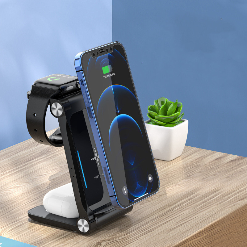 Three In One Wireless Charging Foldable Desktop - Image 2