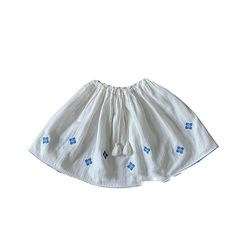 Embroidery Series Cotton Bib Shorts Suspenders