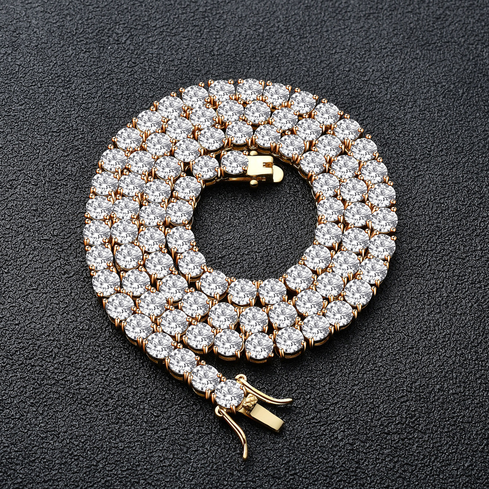 Hip Hop Gemstone Necklace Zircon Clavicle