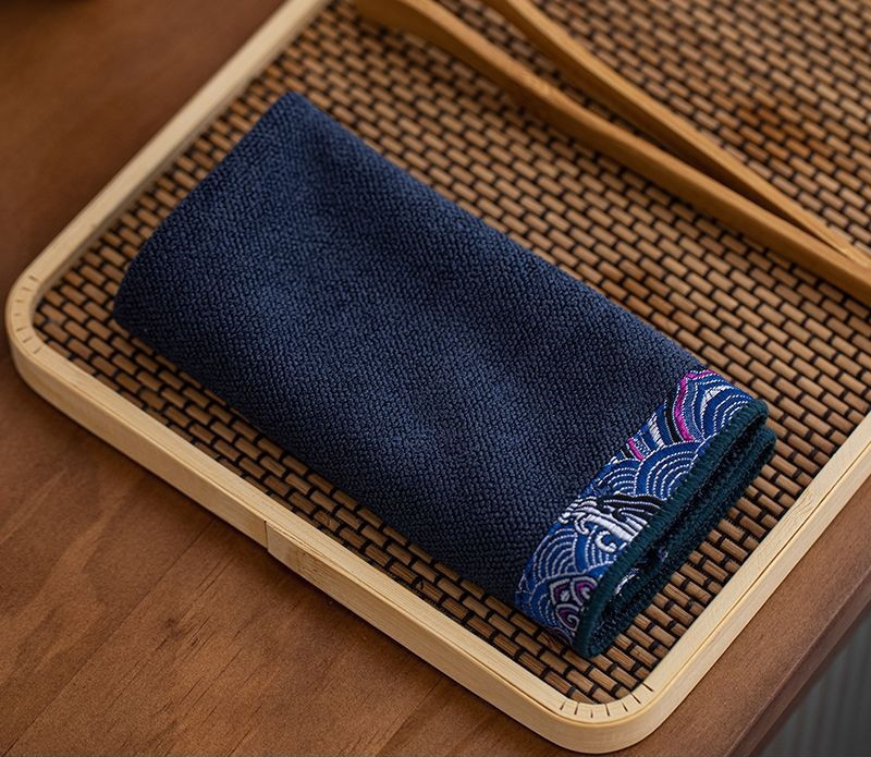 Cotton and linen thickened absorbent tea towel zen