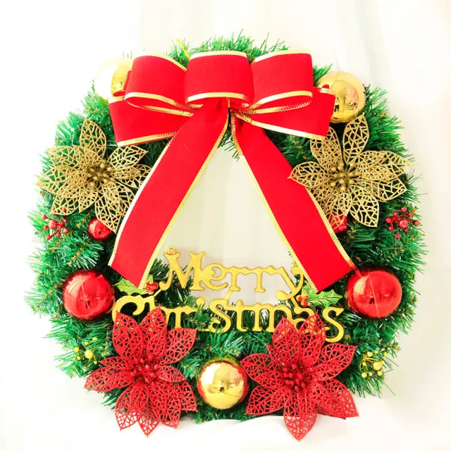 New Year Decorations Christmas Wreath Door Hanging Double Safflower Yellow Flower - Shop at LoveMi