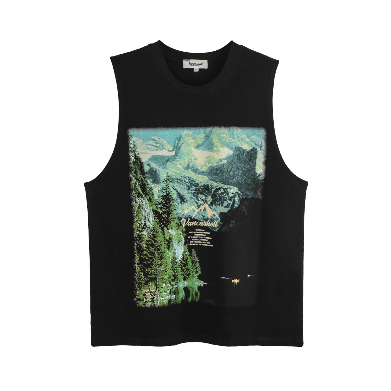 Title 2, Heren Hip-hop T-shirt met landschapsprint, casu...