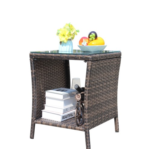 Outdoor Patio Furniture 1 Coffee Table With Clear Tempered Glass — foto 3