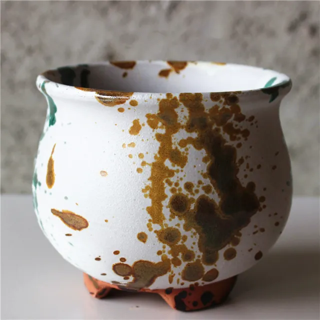 Ceramic Retro Flower Pots For Home Balcony Sand Painting - Shop at LoveMi