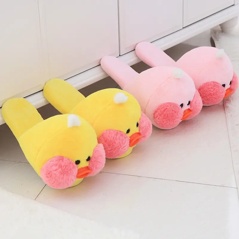 Autumn And Winter Warm Plush Home Indoor Cotton Slippers