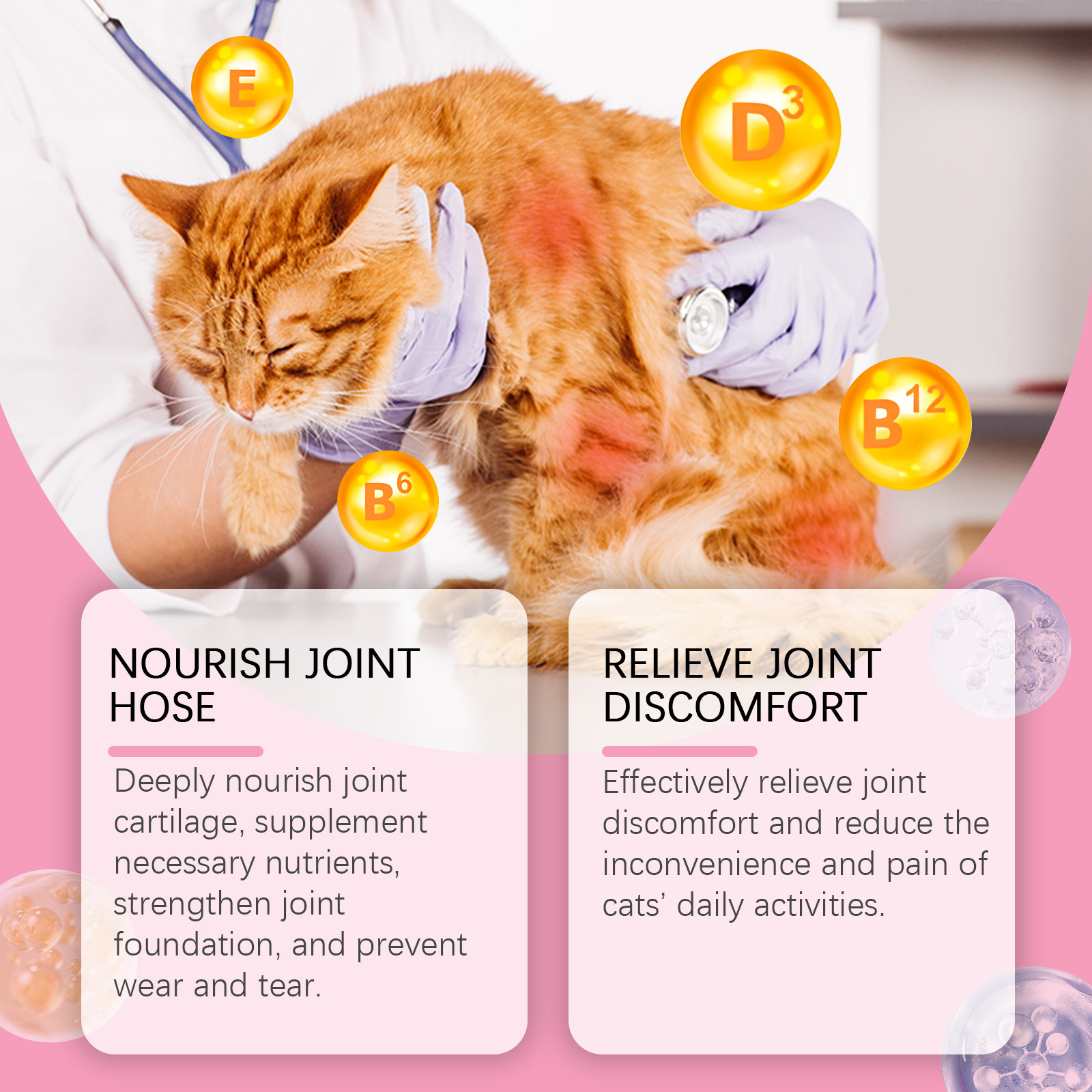 Cat Joint Health Support Tablets, Glucosamine Joint Supplement For All Breeds & Sizes Cats, 80 Count Joint Care Chewable Tablets To Relieve Joint Discomfort — foto 7