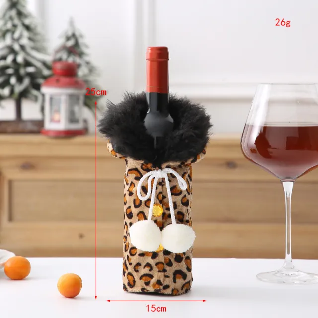 Christmas Wine Set Knitted Wine Set Hotel Restaurant Khaki - Shop at LoveMi