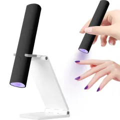 UV For Gel Nails, Mini U V LED Nail Light Handheld, With Bracket, Portable Nail Dryer, Rechargeable USB Wireless, For Fast Drying, Black - Black - View 1