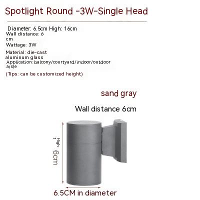 Gray Single Head 3w