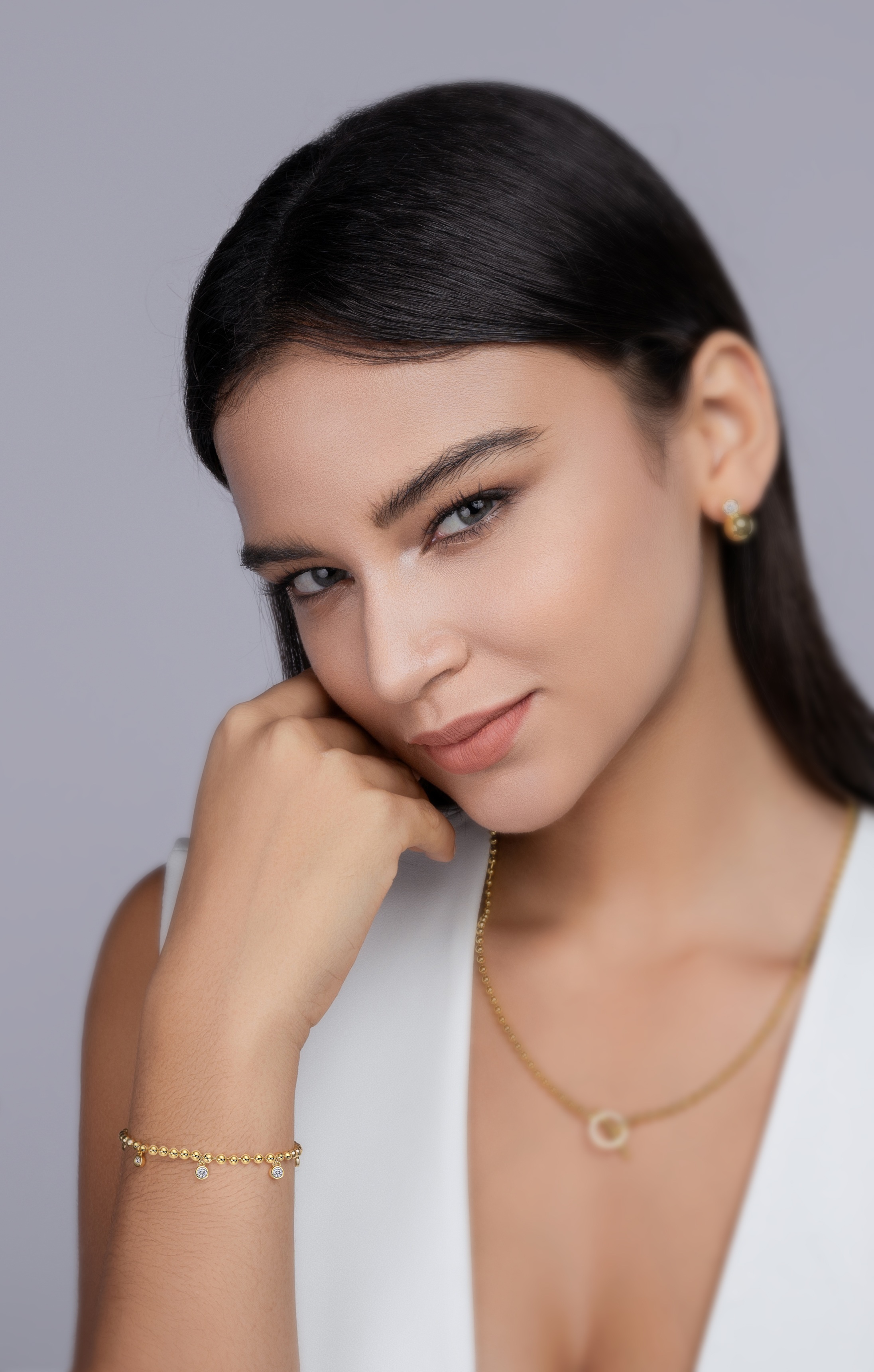 Set With Top-quality Moissanite, This Luxurious And Fashionable Light Luxury Trend Jewelry Silver Bracelet Is S925 Silver-plated With Gold