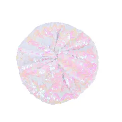 Color Sequins Of Nightclub Dress Beret - White - View 1