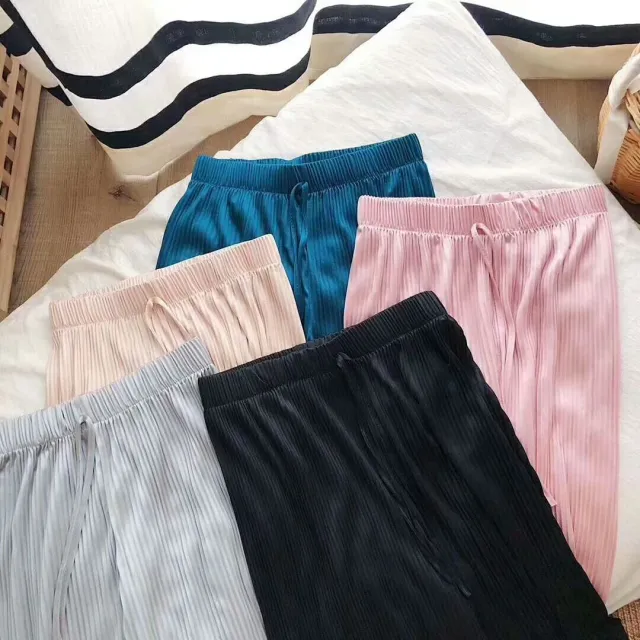 Drape Loose And Versatile High waist Elastic Thin Straight leg Pants Cropped Trousers Variety Of Colors - Shop at LoveMi