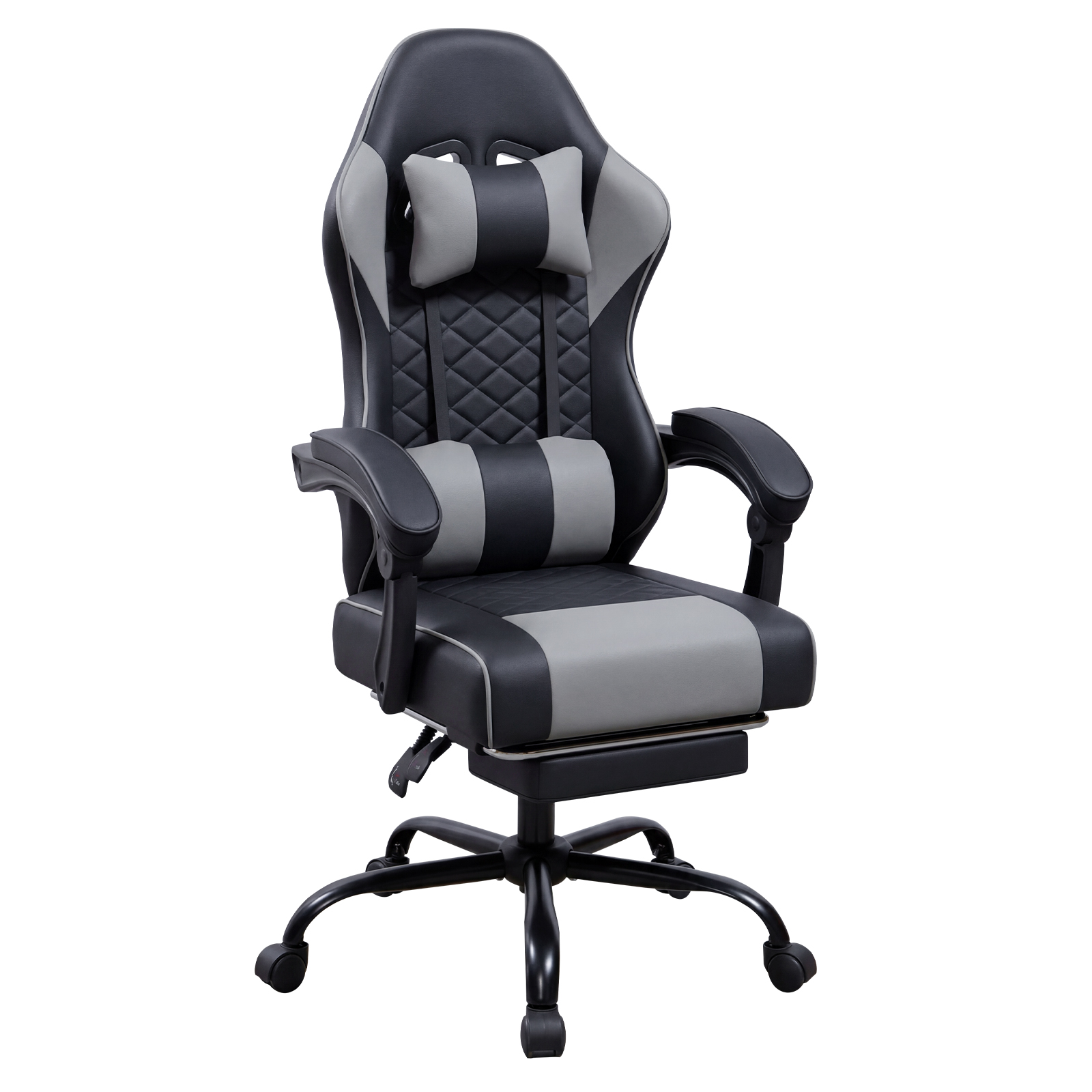 Racing Style Gaming Chair With Footrest,PU Leather,Massage Lumbar — image 7