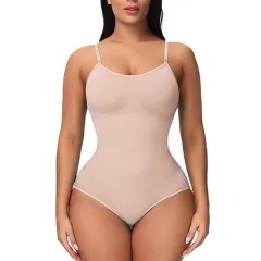 New Seamless Bodysuit With Large Waistband - Skin Color Triangle - View 1