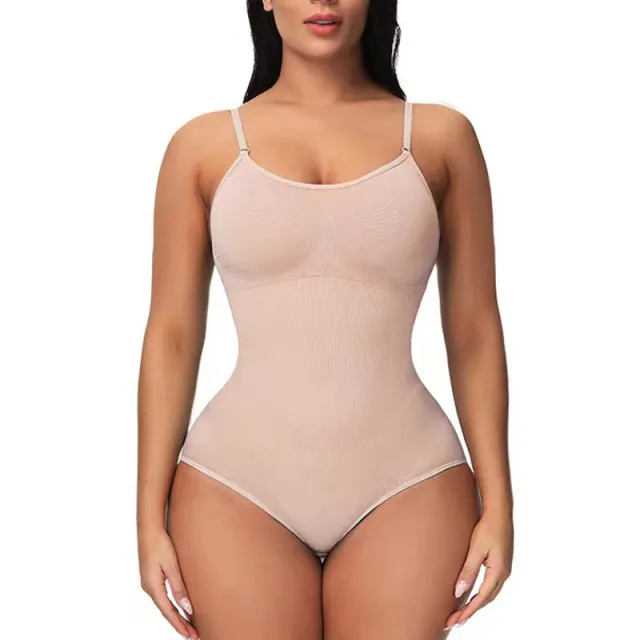 New Seamless Bodysuit With Large Waistband Skin Color Triangle 2Xl - Shop at LoveMi