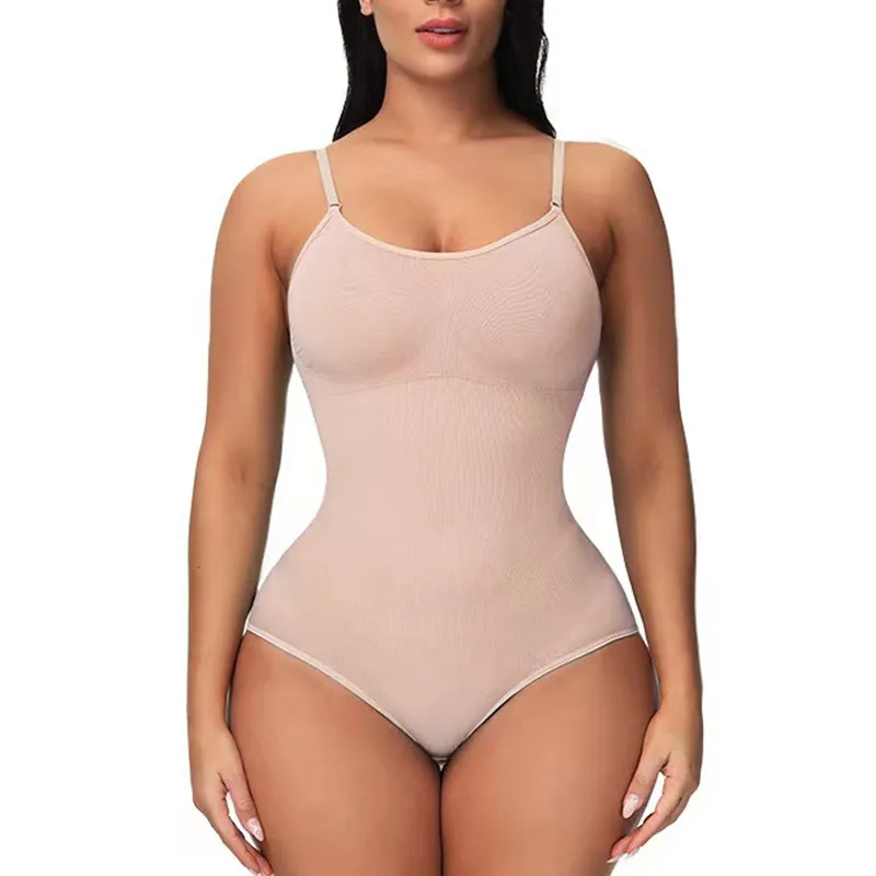 New Seamless Bodysuit With Large Waistband - Skin Color Triangle-2Xl