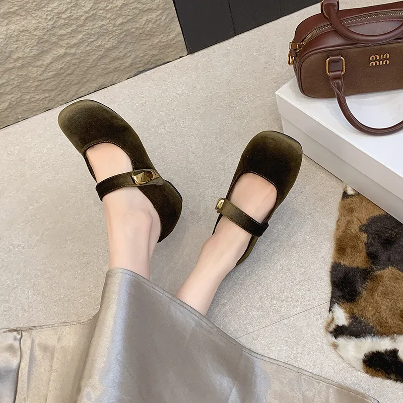2026 Fall Women's Vintage Suede Mary Janes