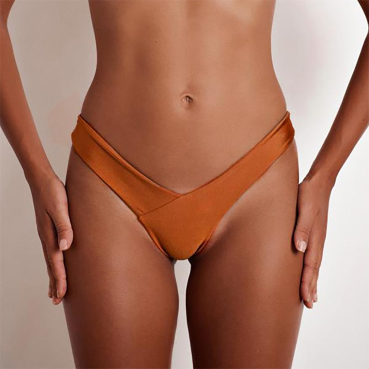 Title 5, Bas de bikini femme taille basse couleur unie, ...