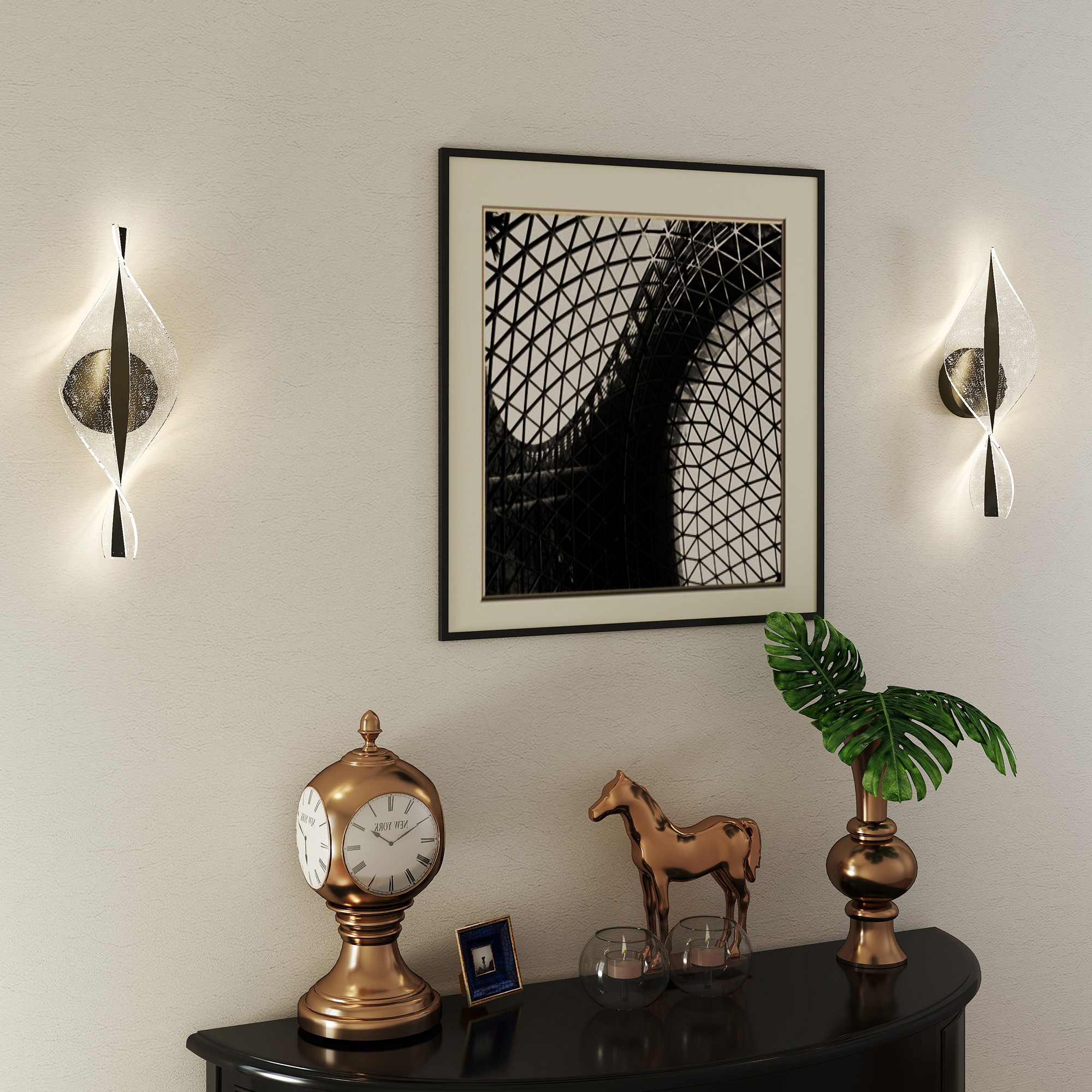 LED Wall Light 2-piece Set, 13W Modern Indoor Spiral Color Temperature — image 11