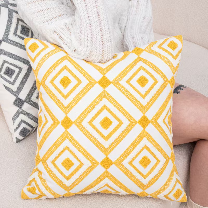 Tufted Diamond Throw Pillow Cover, picture 2 of 3