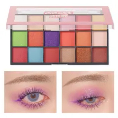 Pearlescent Matte Face Repair Plate Colour Makeup Eye Shadow Plate - C01 - View 1