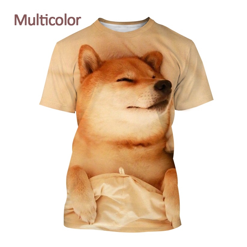 Title 4, Camiseta 3D con estampado de perro Manga corta ...