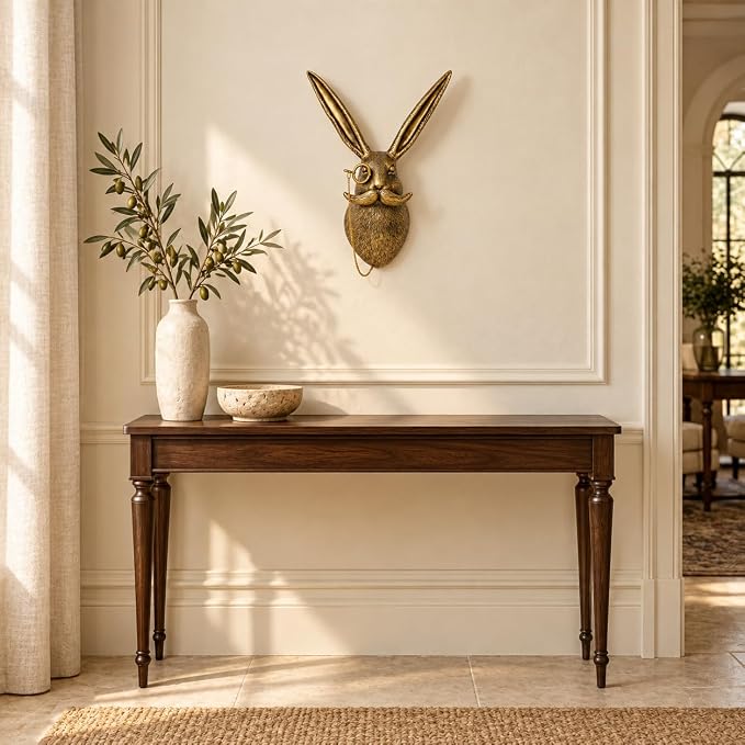 Gold Rabbit Head Wall Decor Modern Animal Sculpture Bunny Wall Art For Living Room Bedroom Office 6
