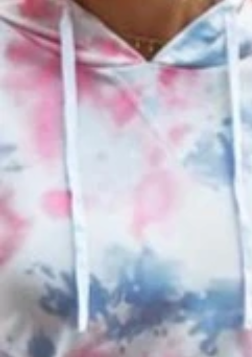 Fashion Women's Printed Tie-dye Crew Neck