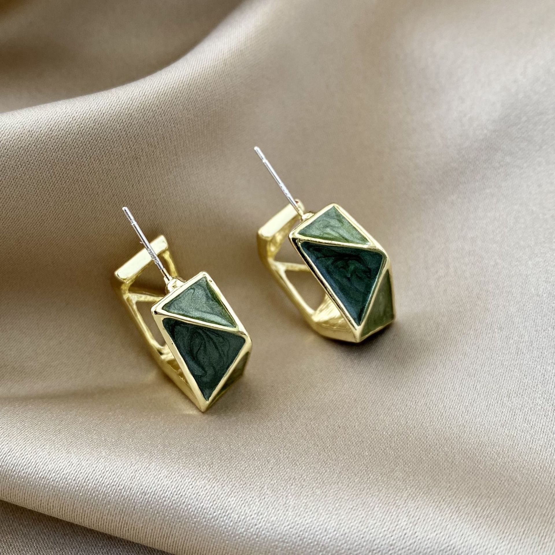 Japanese And Korean Temperament Personality Geometric Earrings