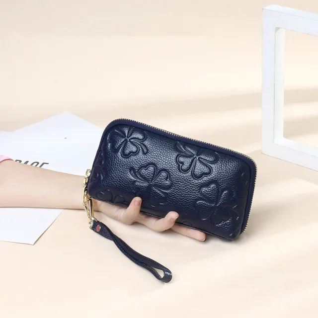 Women's Fashion Head Layer Cowhide Clutch Bag Royal - Shop at LoveMi