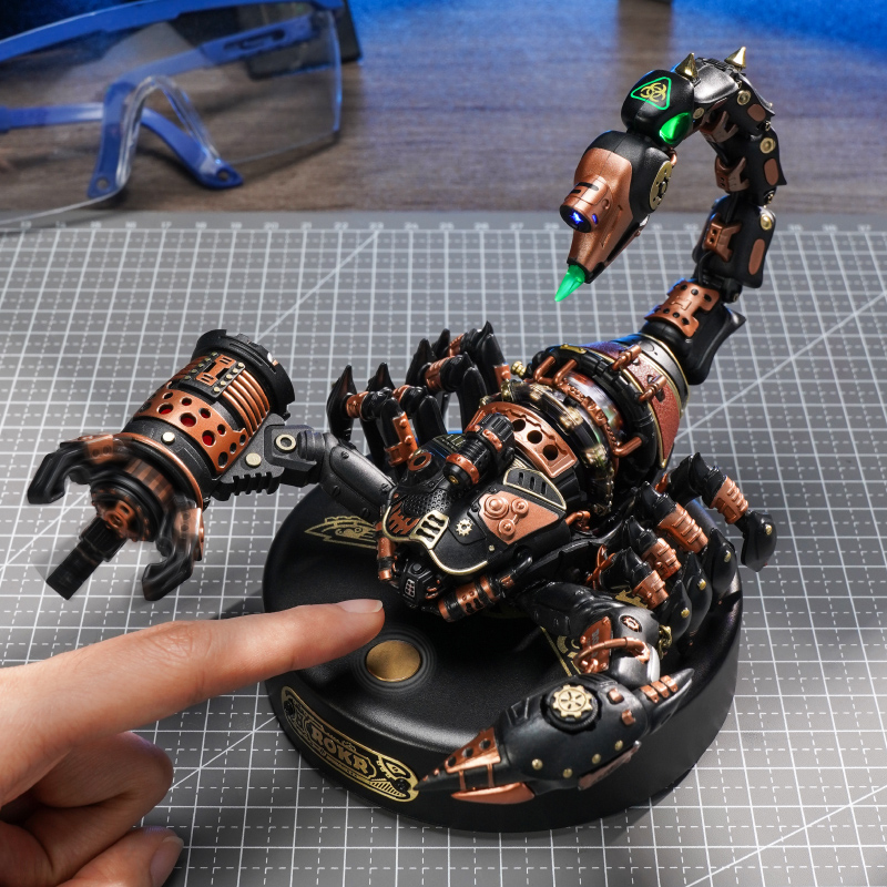 ROKR Scorpion Building Toy Puzzle Boys Xmas Gift ROKR Heavy Equipment Battlefield Scorpion Building Toy Puzzle for Boys Xmas Gift Product Description ROKR The Storm Beetle DIY Moveable Mechanic Organism 3D Puzzle Series Steampunk Design Funny Toys for Kid