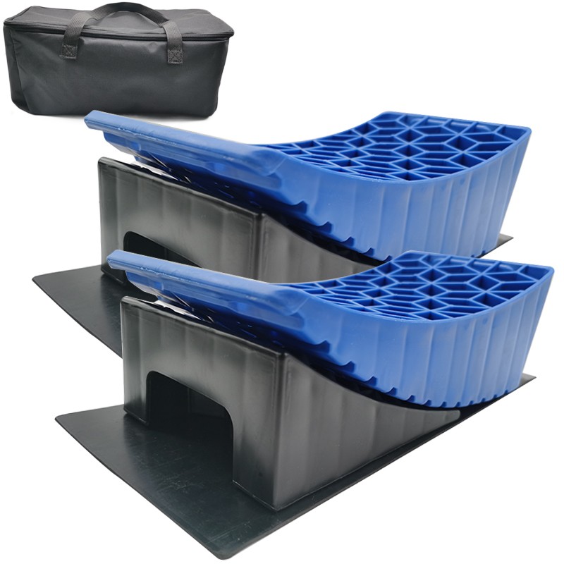 13.5T RV Camper Leveler Truck Car Sturdy Leveling Blocks Ramps Wheel Chock Block - Image 2
