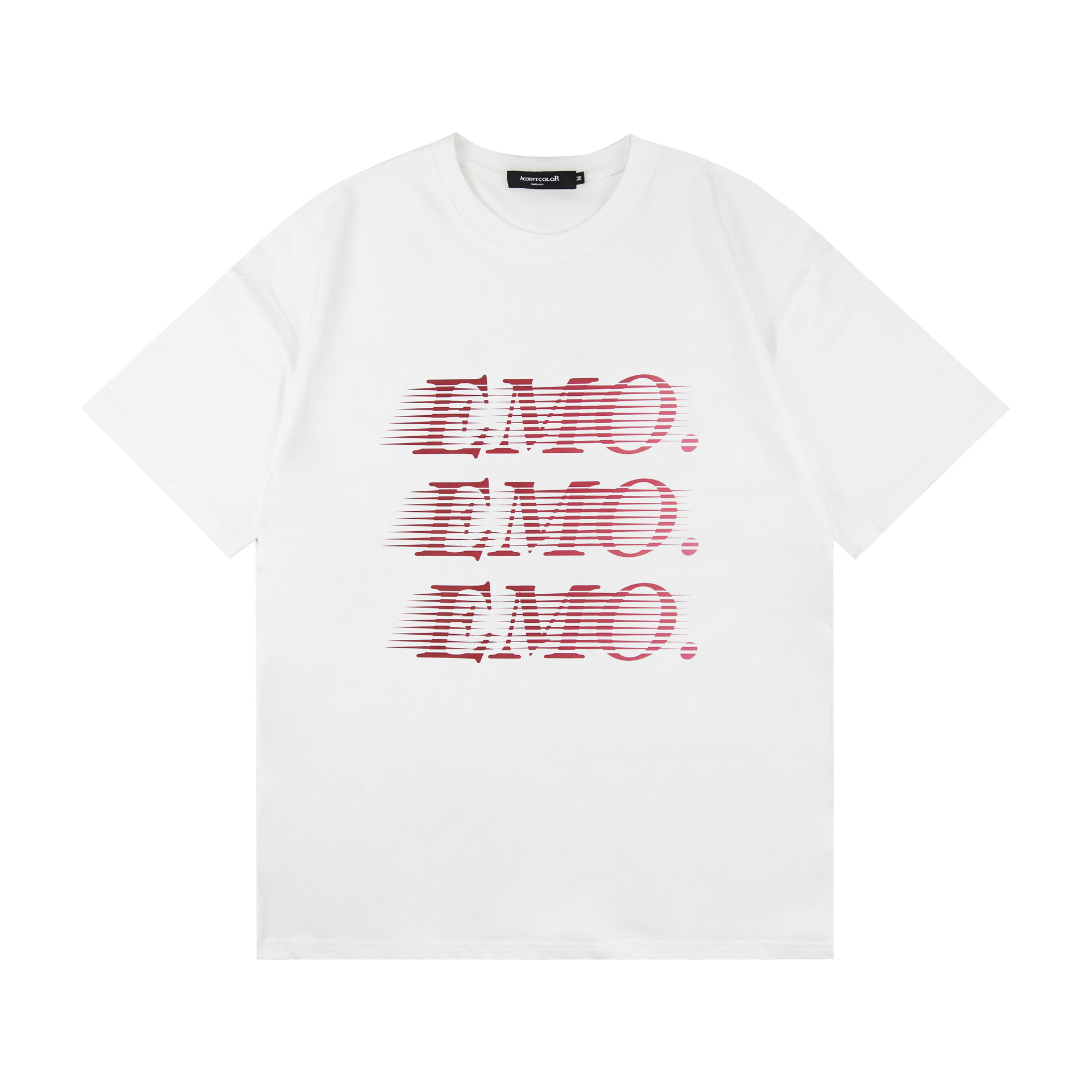 National Tide Overlapping Letters Short Sleeve Summer Hip Hop Street