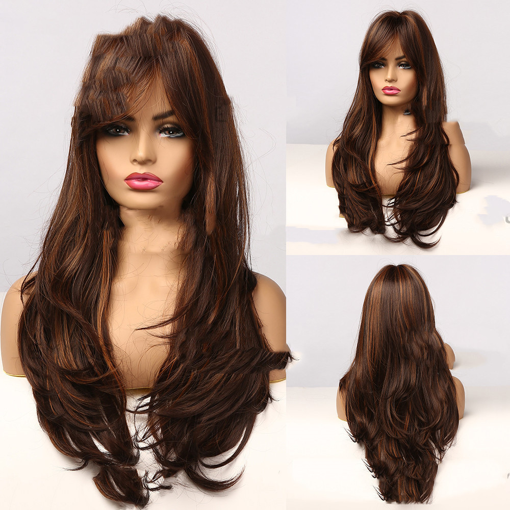 Net Red Wind With Eight Character Bangs Dark Brown — foto 2