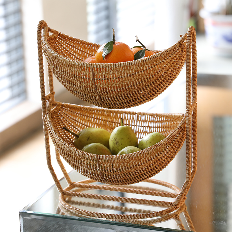 Title 1, Multi-layer Plastic Rattan Fruit Plate