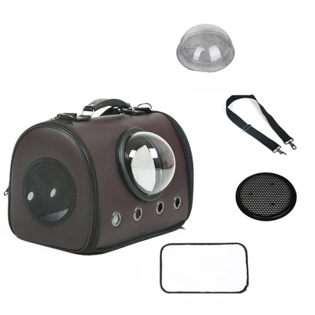 Cat Bag Space Capsule To Go Out And Portable Large capacity Portable Diagonal Brown - Shop at LoveMi