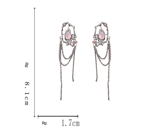 Goth Purple Heart Earrings for Women