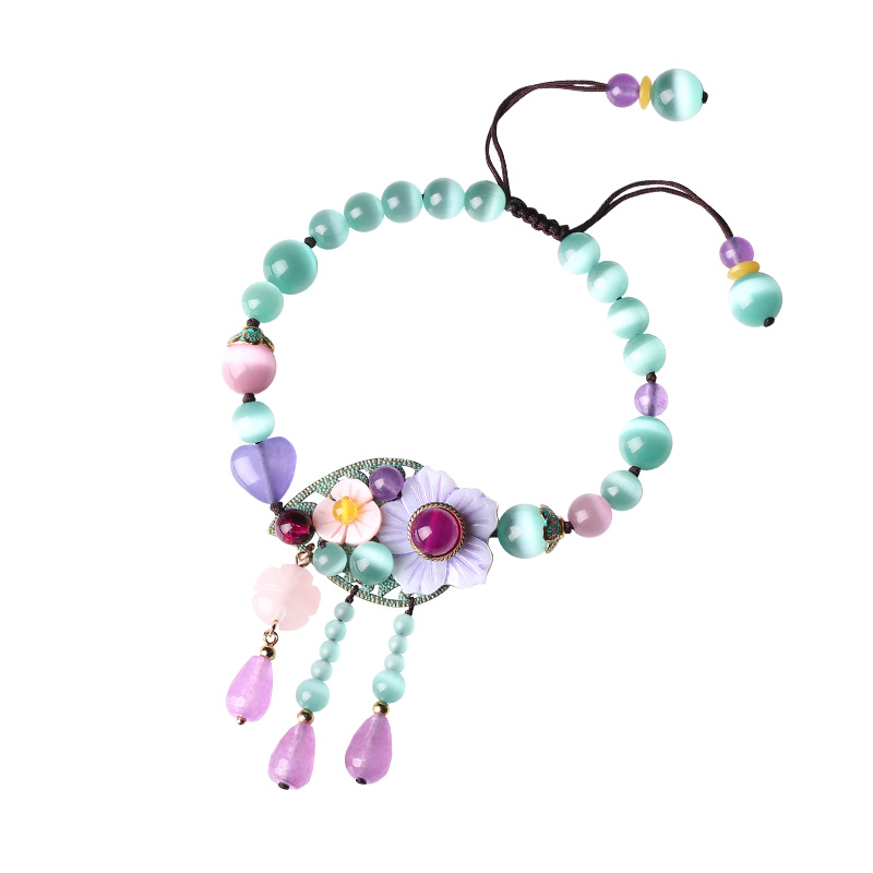 New Style Old Wind Red Rope Bell Pure Silver Student