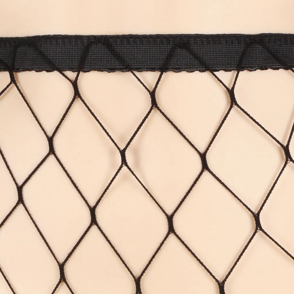 Women Fishnet Tights Sexy High Waist Fishnet Pantyhose Stretchy Mesh Hollow Out Tights Stockings With Medium Large Hole Choices - Large Hole